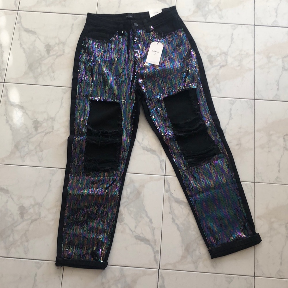 Boyfriend sparkling jeans